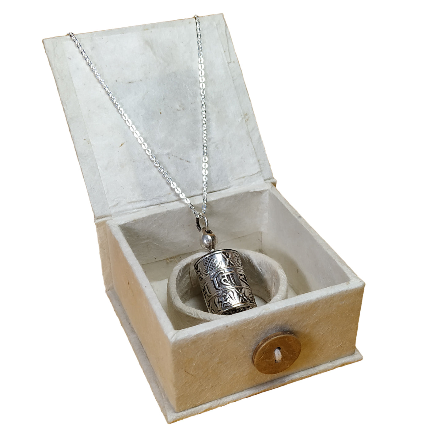 Divine Protection: Prayer Wheel Amulet