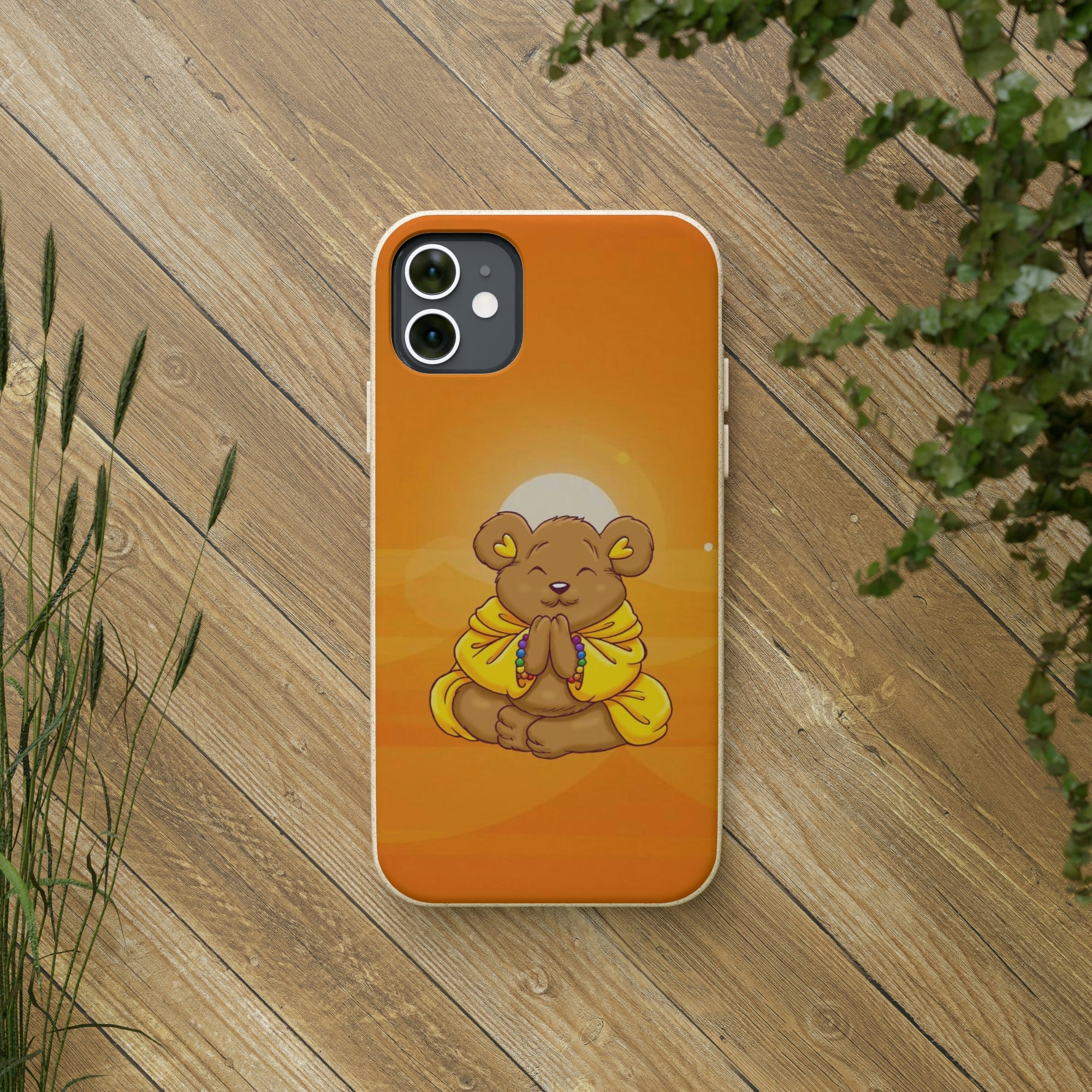 Buddha Bear Prayer: Eco-friendly Phone Case