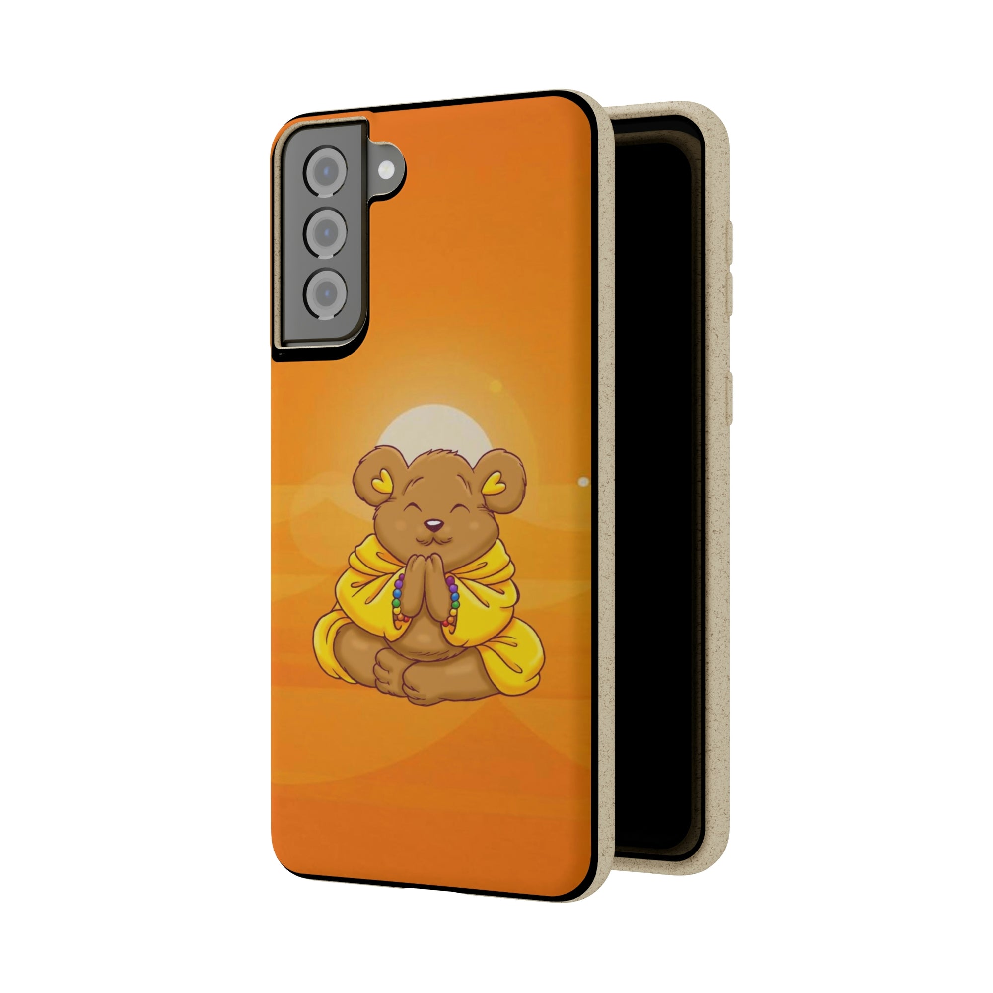 Buddha Bear Prayer: Eco-friendly Phone Case