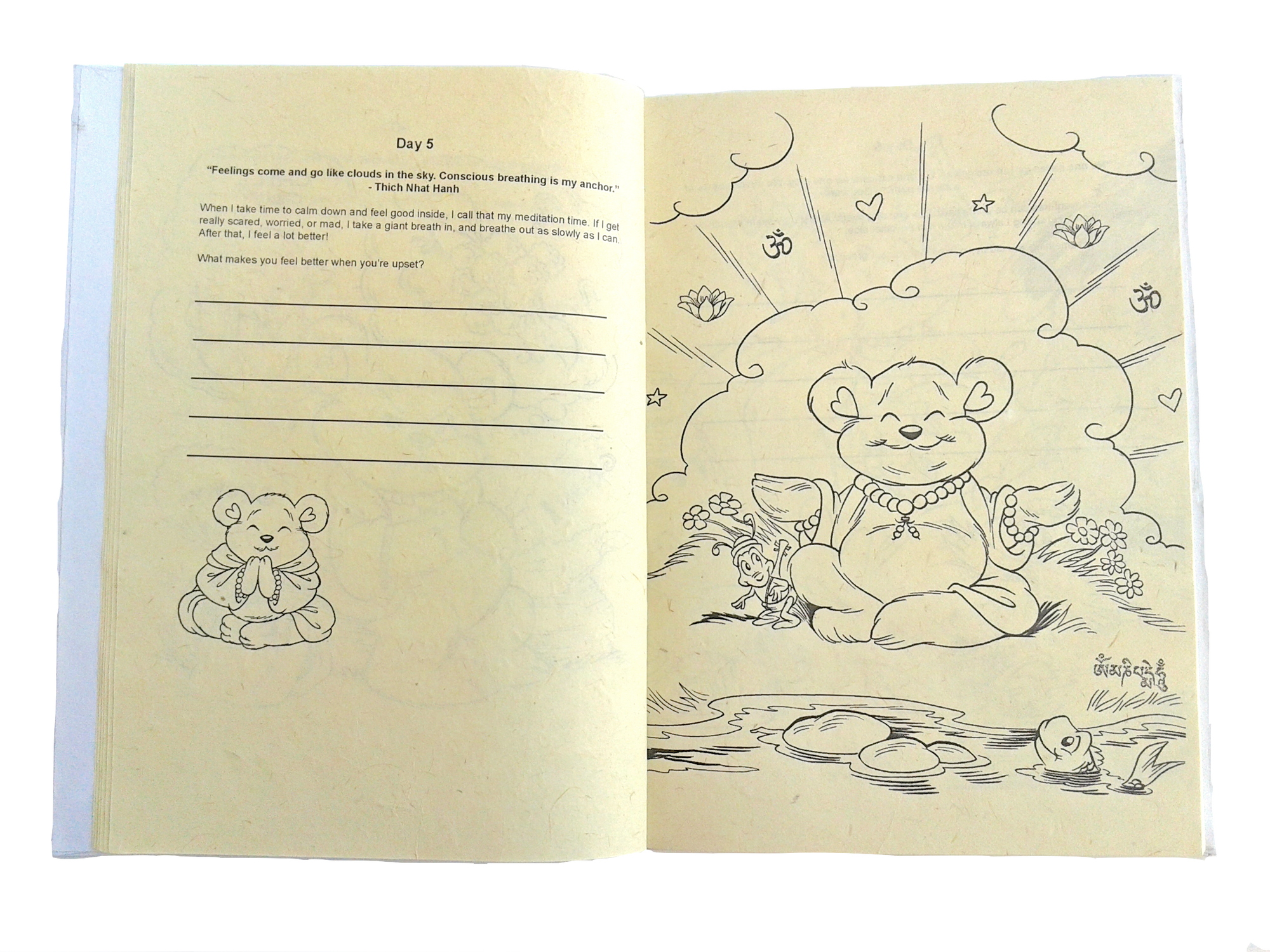 Buddha Bear's Enlightenment Coloring Book Activity