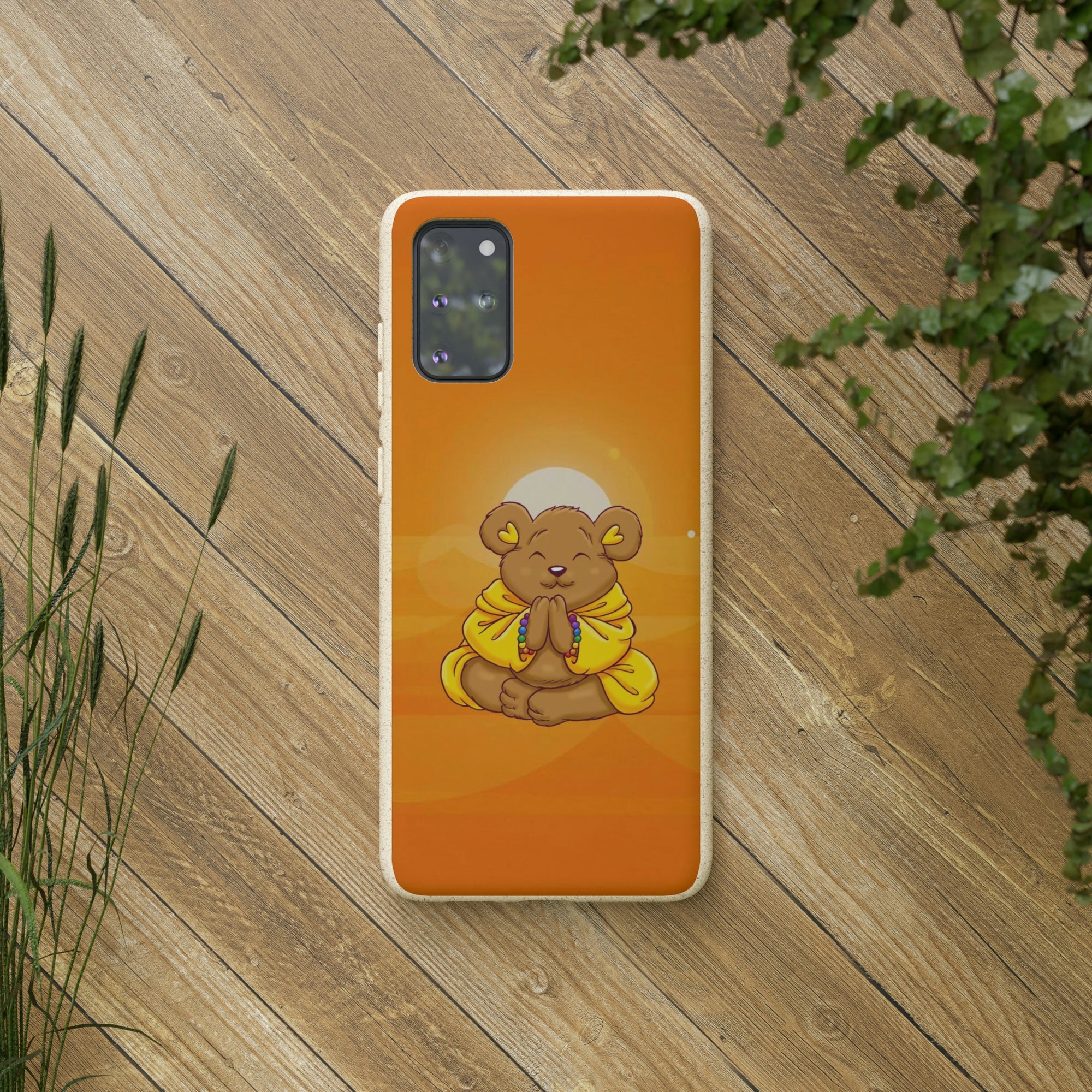 Buddha Bear Prayer: Eco-friendly Phone Case
