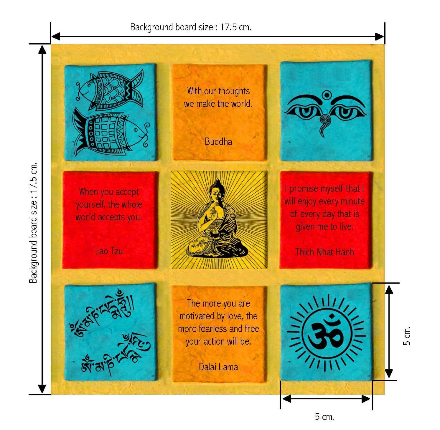 Buddha's Vision Board Measurements