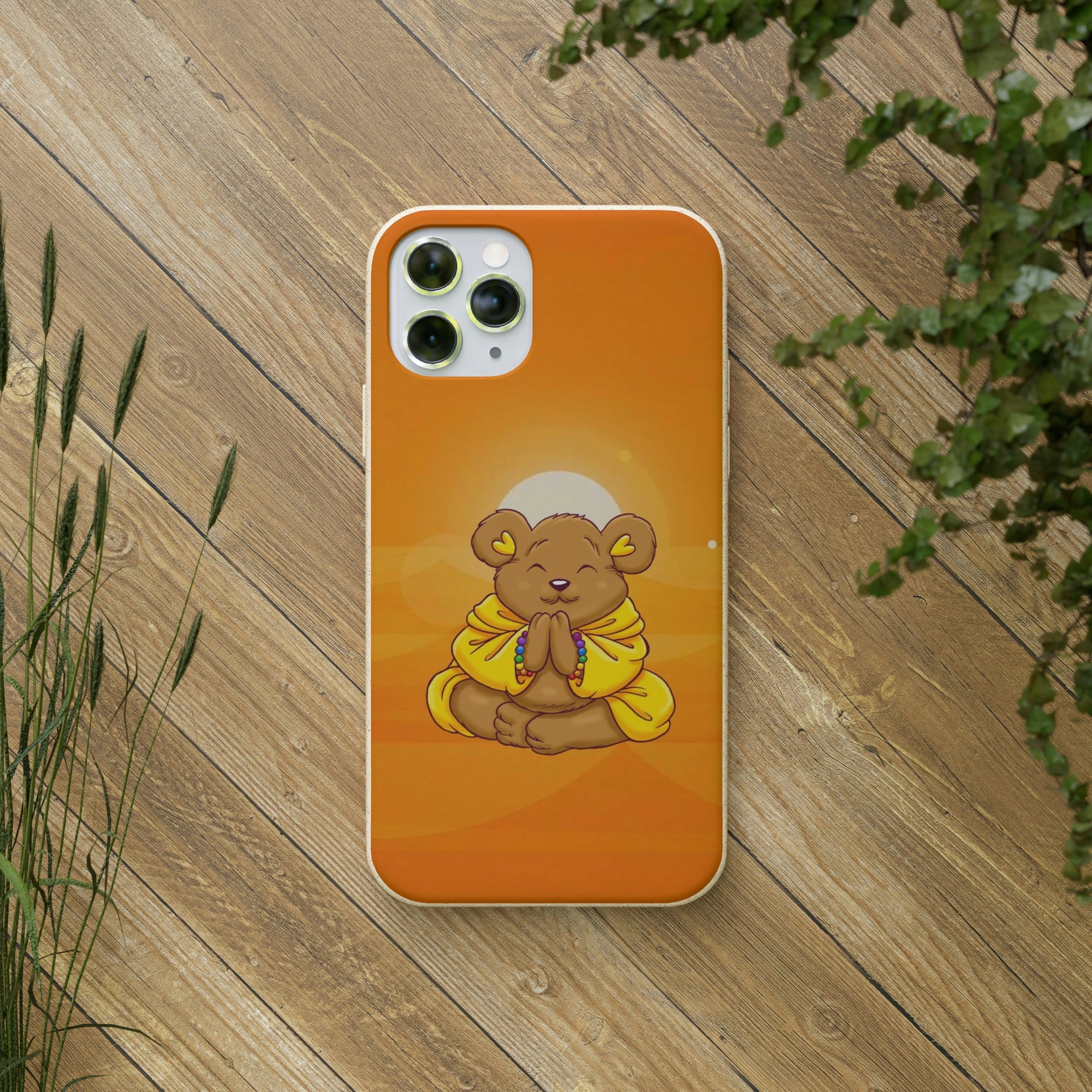 Buddha Bear Prayer: Eco-friendly Phone Case