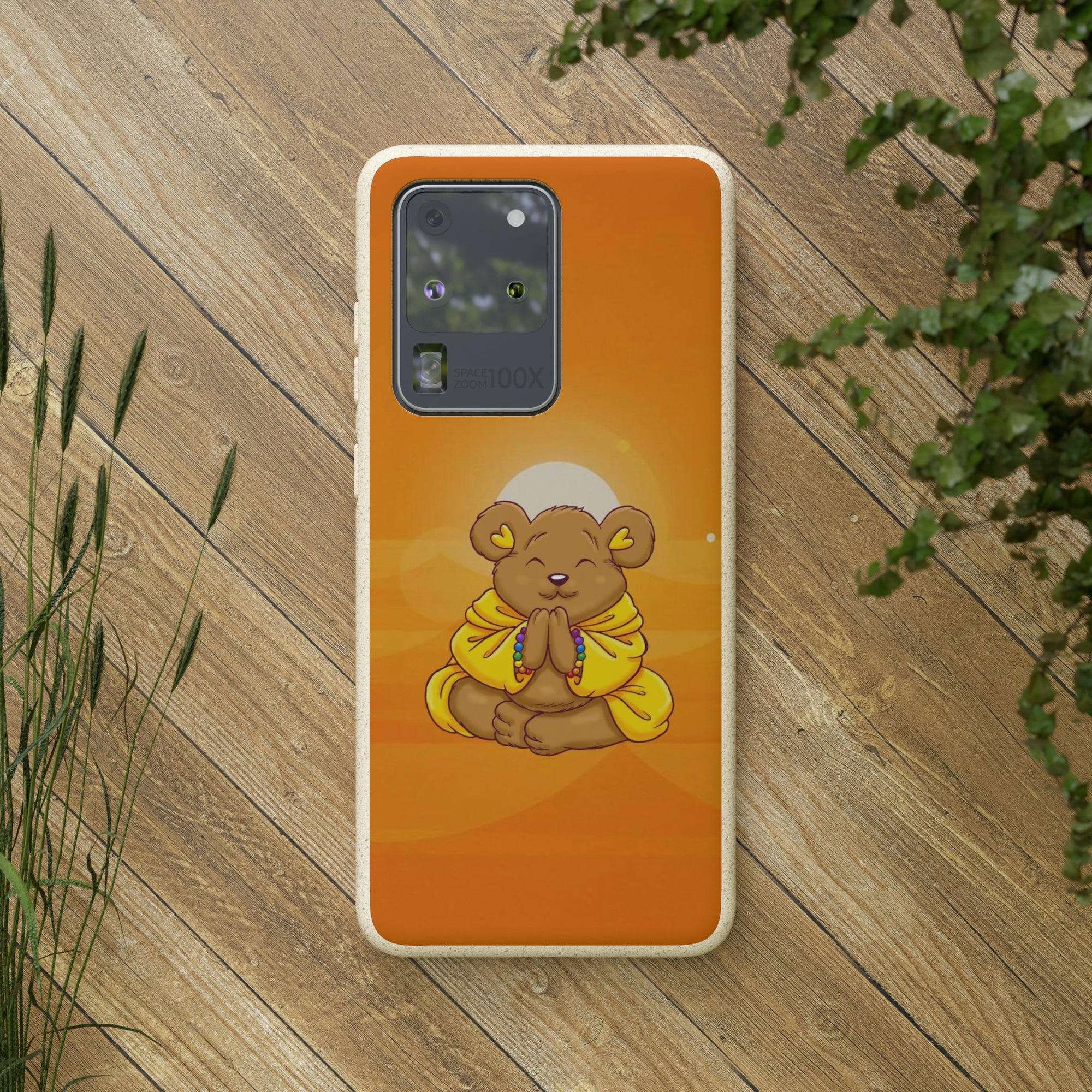 Buddha Bear Prayer: Eco-friendly Phone Case