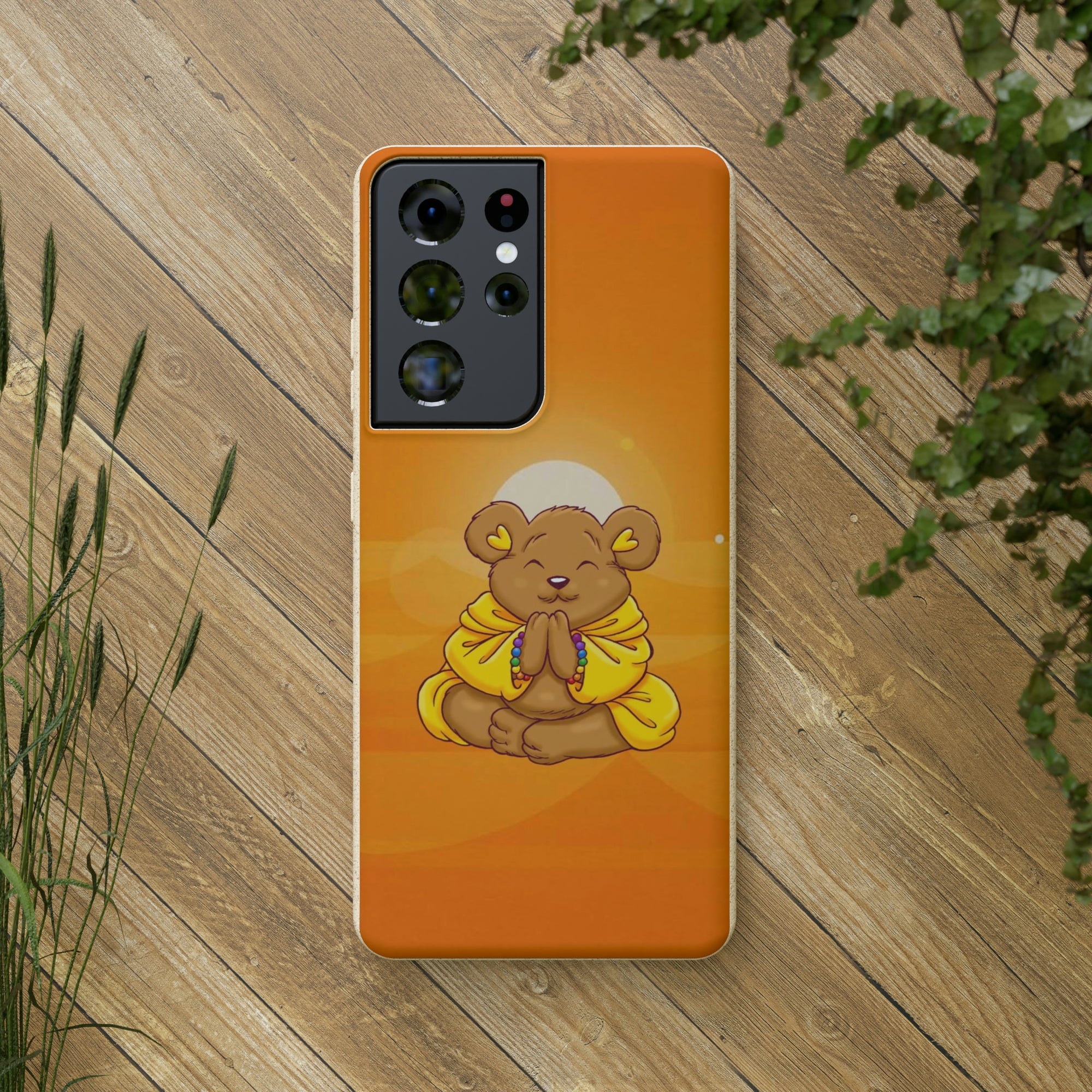 Buddha Bear Prayer: Eco-friendly Phone Case