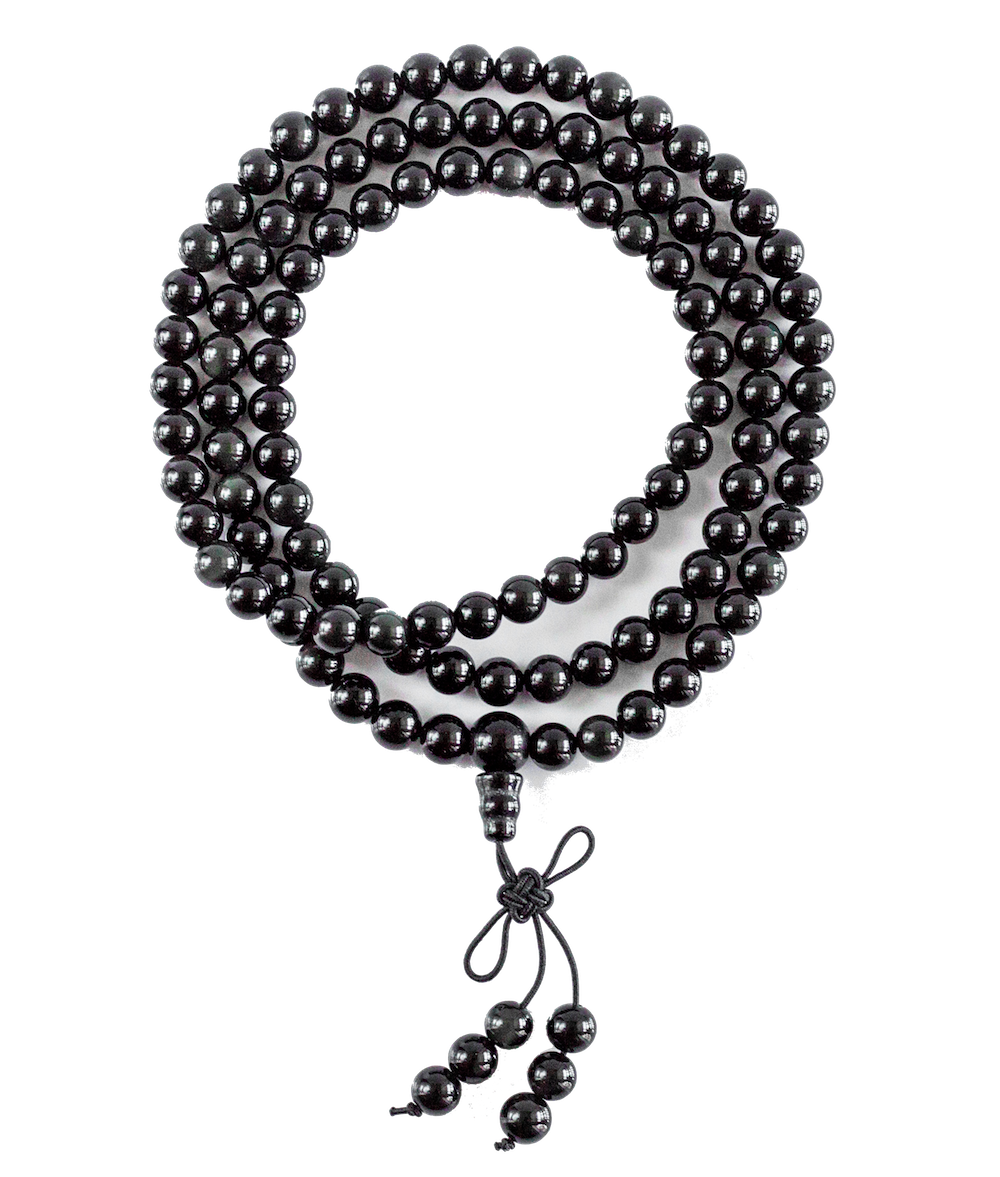 Pure Obsidian Mala Beads
