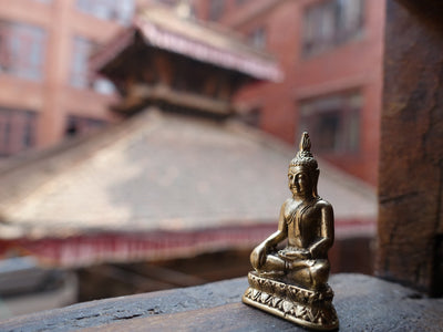 Mini Meditating Buddha (Brass Idol)