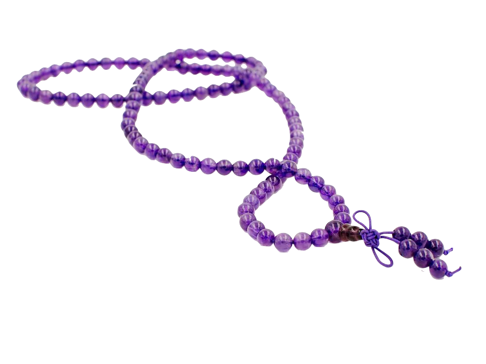 Pure Purple Amethyst Mala