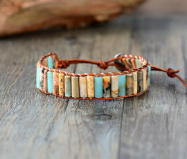 Jasper Prayer Wheel Bracelet