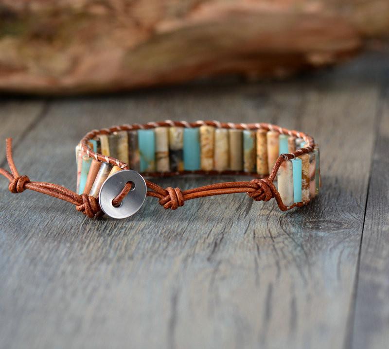 Jasper Prayer Wheel Bracelet (Back)