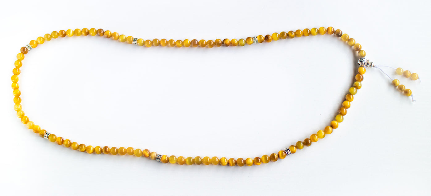 Yellow Tigers Eye Mala Beads