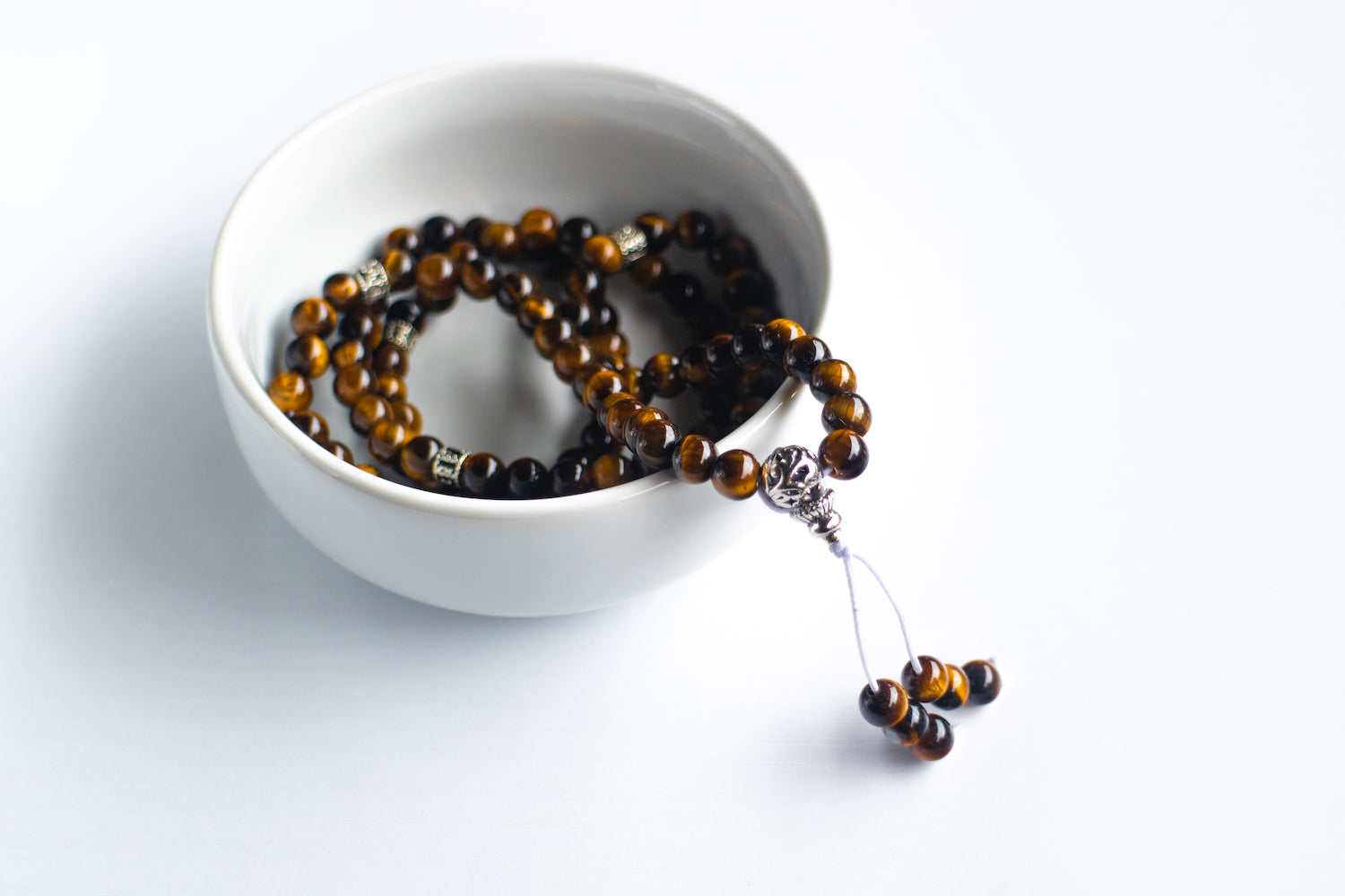 Tigers Eye Chakra Mala Beads