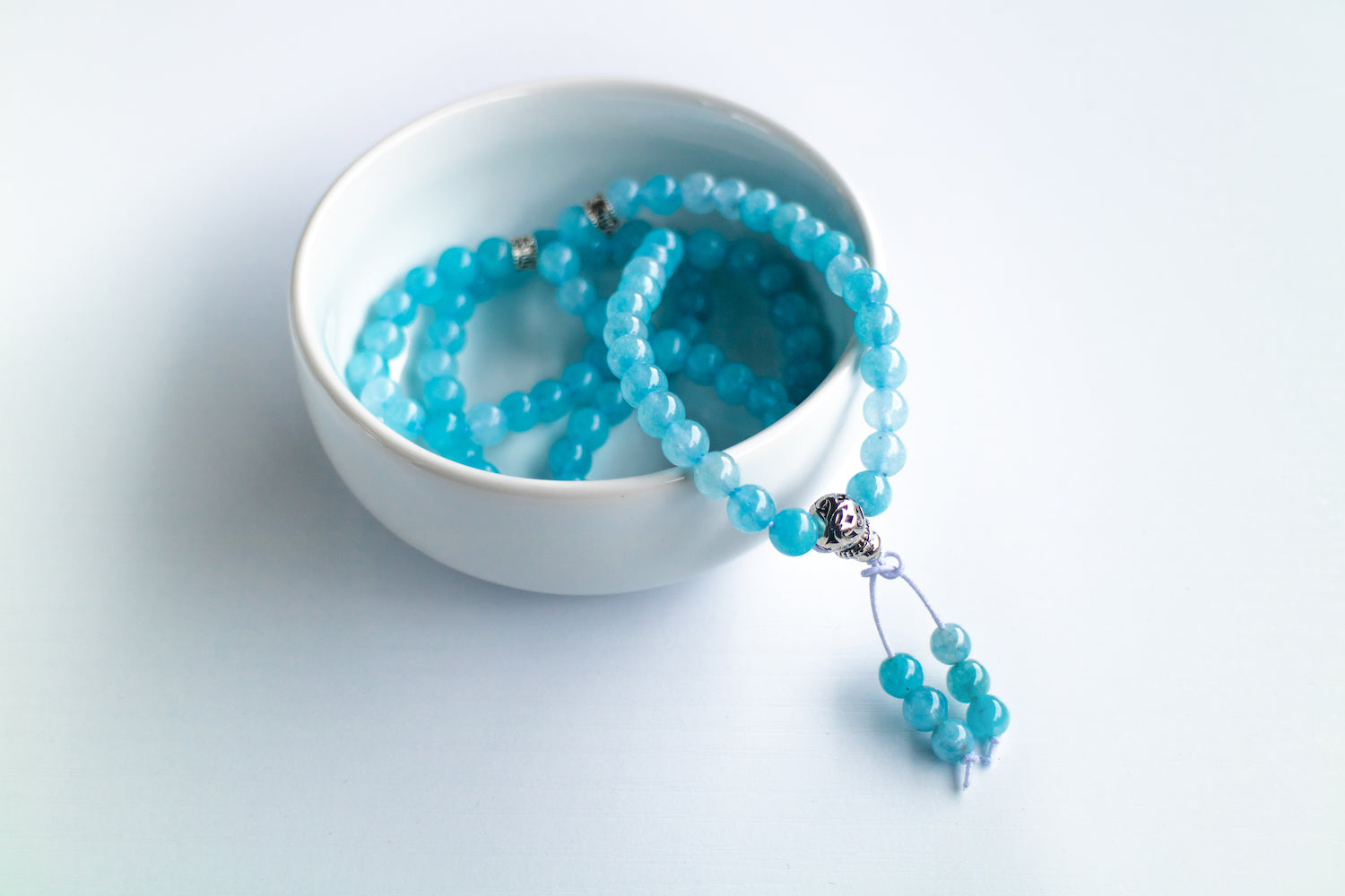 Aquamarine Mala Beads