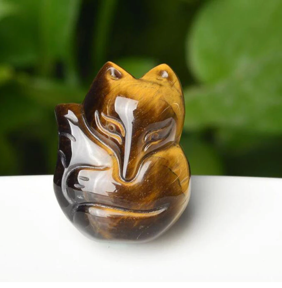 Lucky Fox (Pure Tigers Eye Pendant) +10% Donation