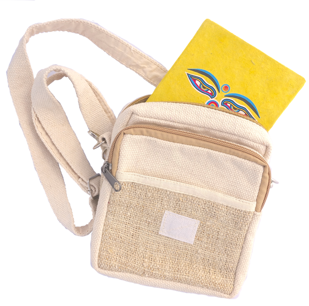 Buddhist Lokta Paper Journal in Himalayan Hemp Backpack