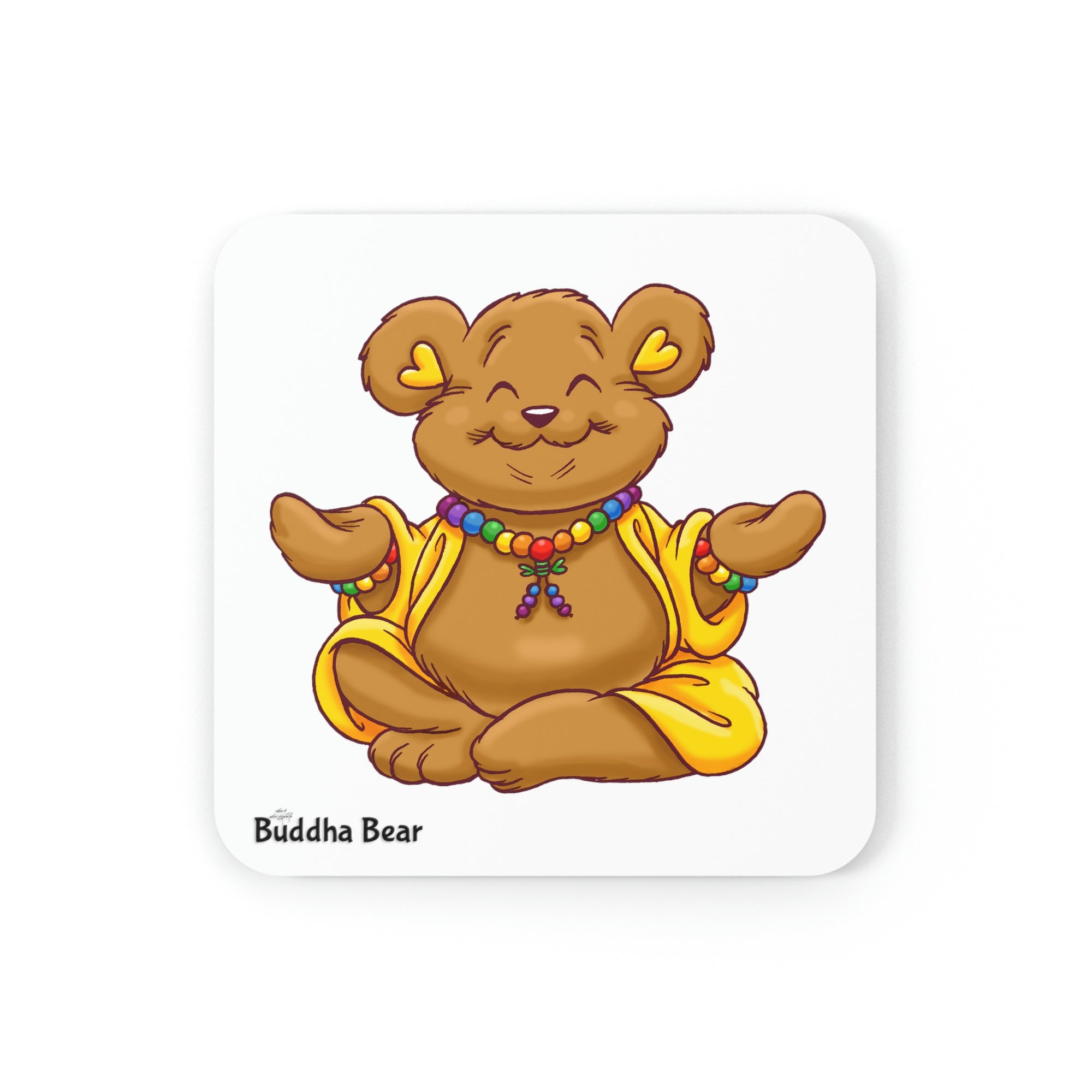 Buddha Bear's Cork Back Coaster