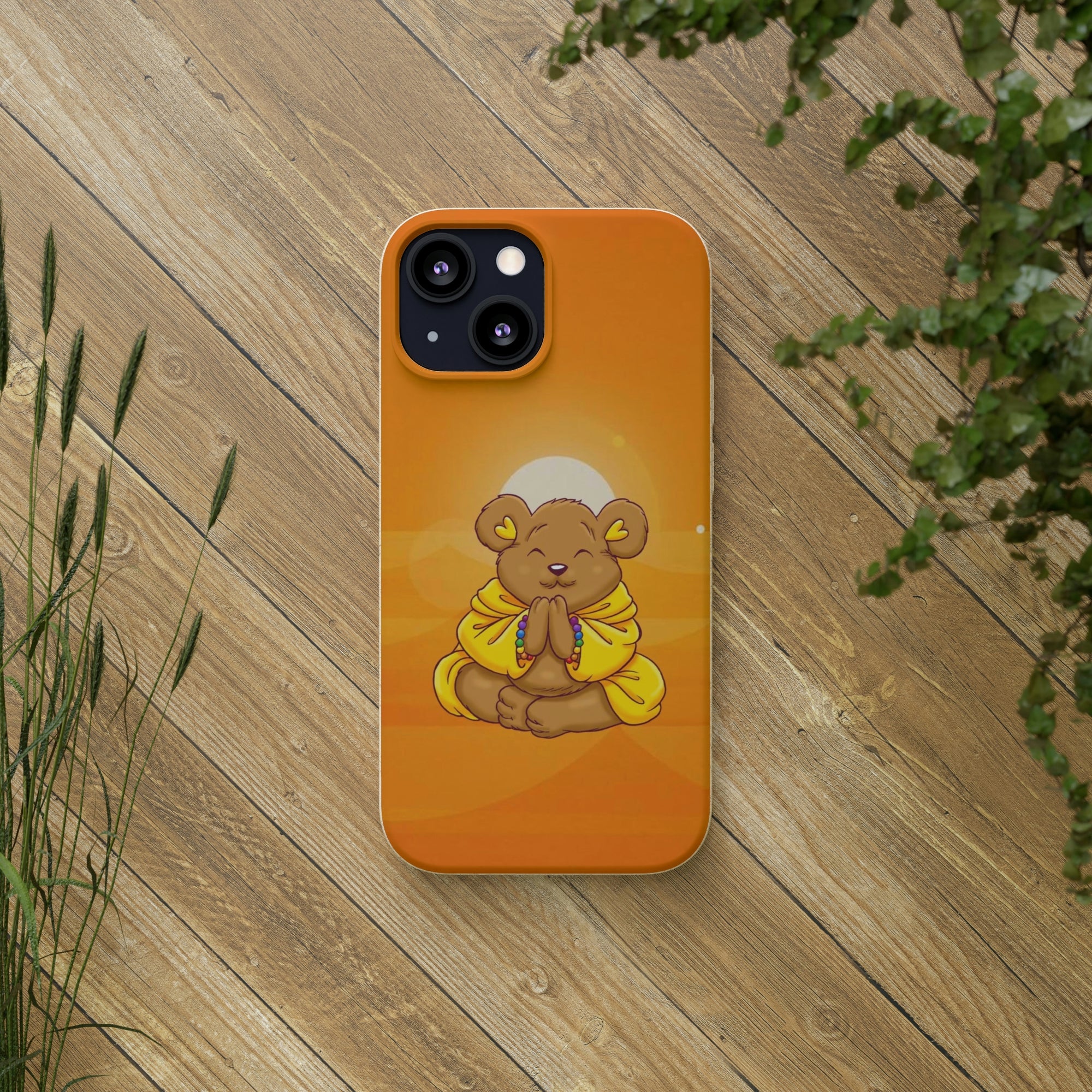 Buddha Bear Prayer: Eco-friendly Phone Case