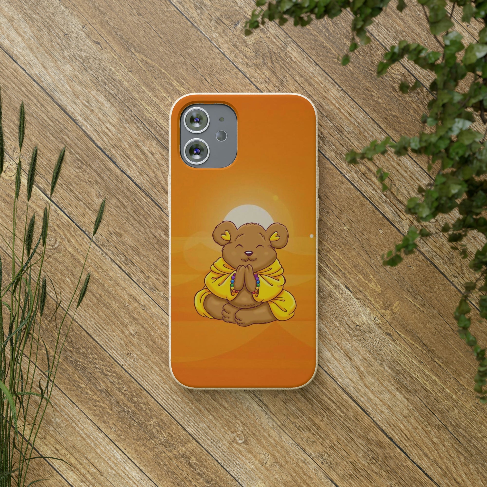 Buddha Bear Prayer: Eco-friendly Phone Case