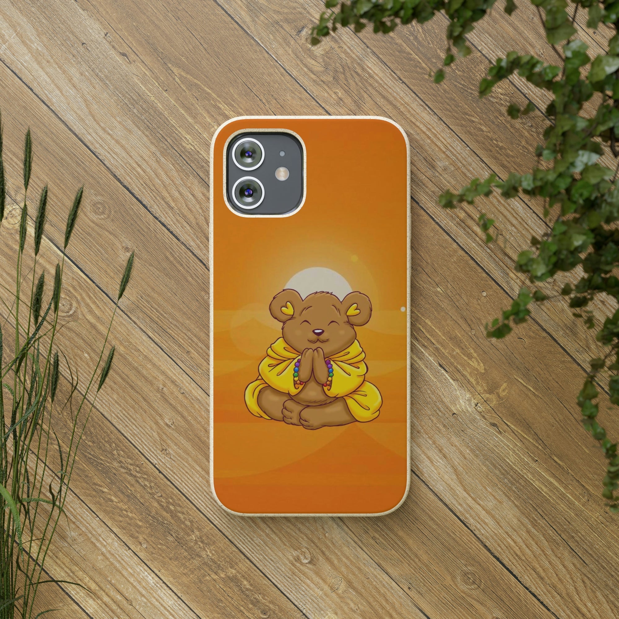 Buddha Bear Prayer: Eco-friendly Phone Case