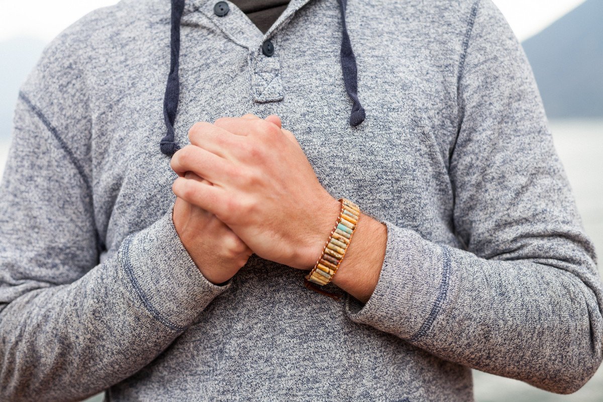 Meditating with the Jasper Prayer Wheel Bracelet