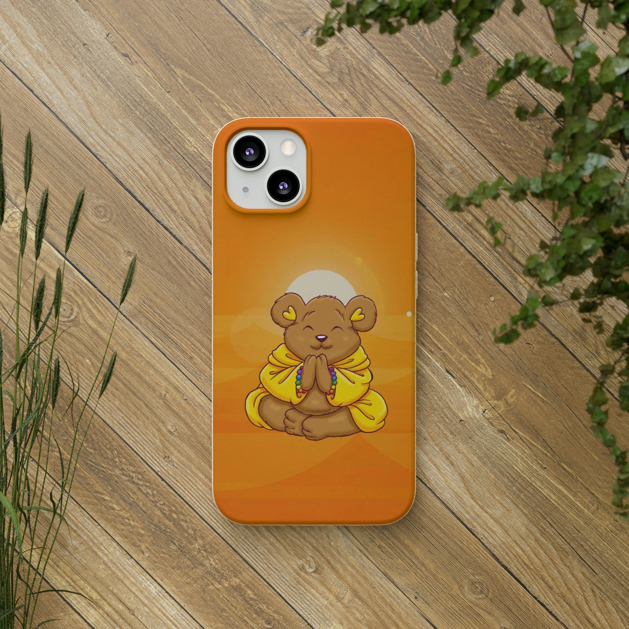 Buddha Bear Prayer: Eco-friendly Phone Case