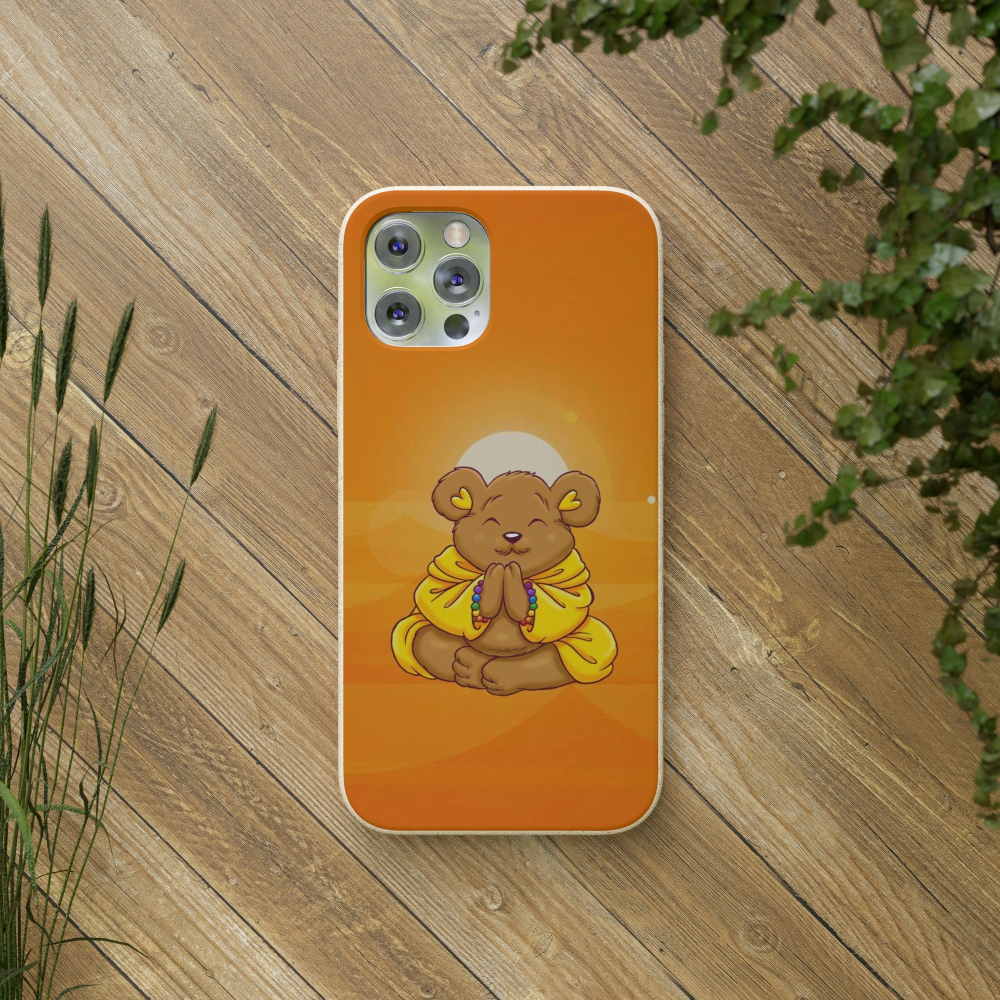 Buddha Bear Prayer: Eco-friendly Phone Case