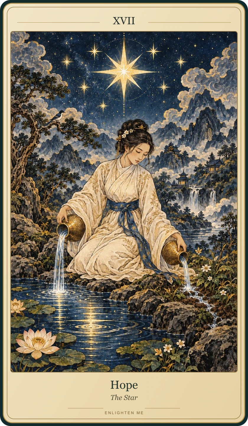 The Star — example from the Enlighten Me Tarot deck
