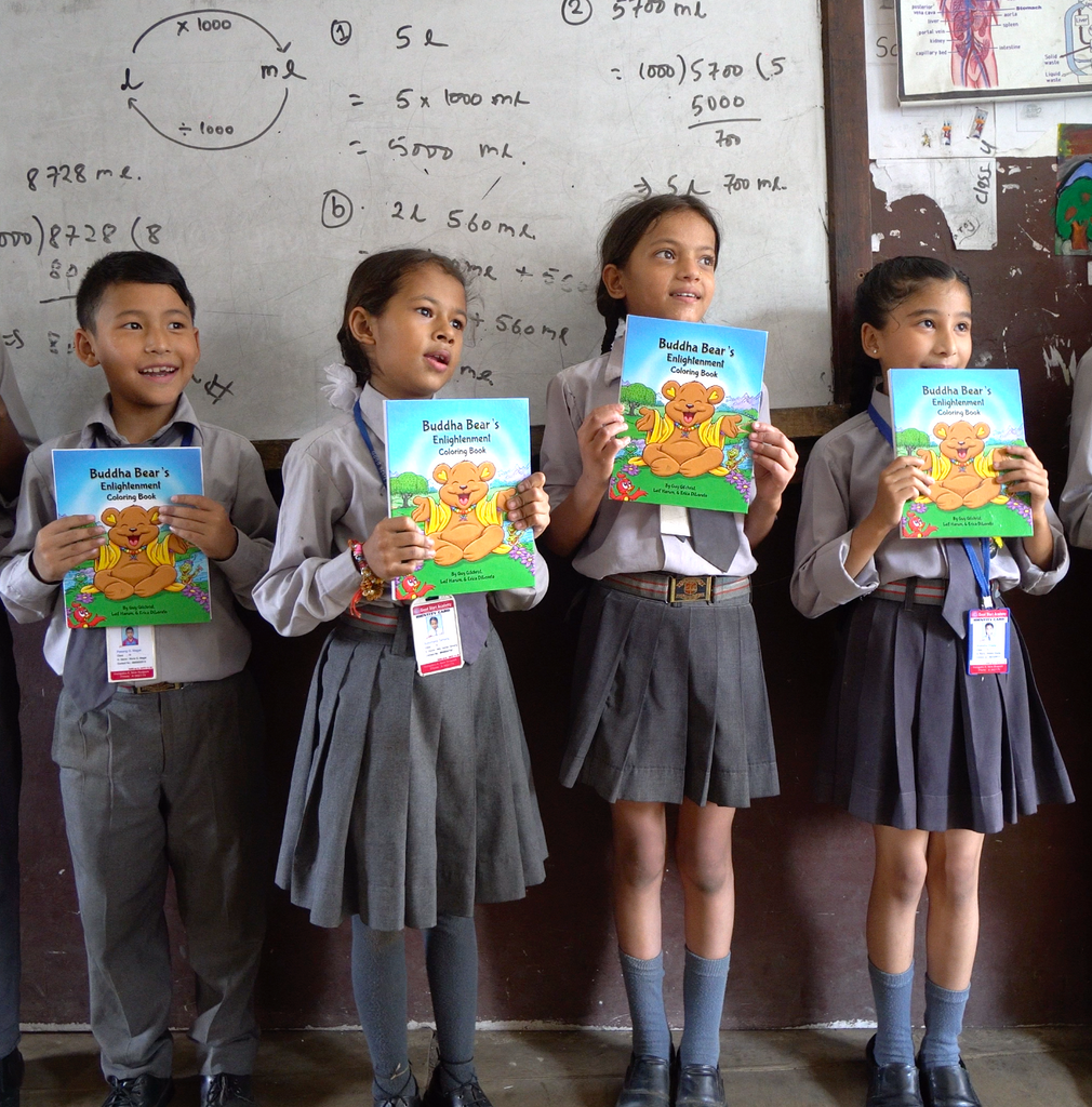 Buddha Bear’s Donation To The Students Of Kathmandu
