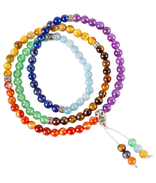 108 Bead Chakra Mala by Backpack Buddha | Mala Prayer Beads