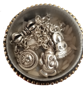 Monk Blessed 5 Sacred Symbols - Sterling Silver - In Decorative Box