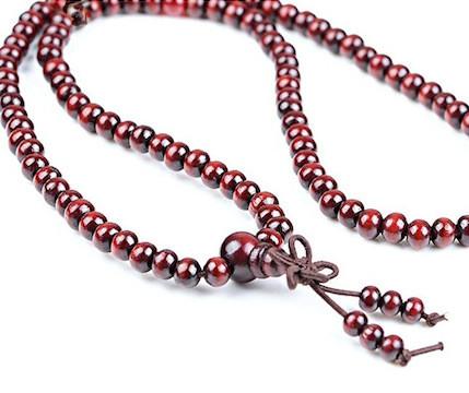 108 Bead Sandalwood Mala Beads, Bracelet, Necklace, Meditation