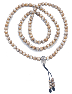 Monk Blessed 108 Bead Conch Shell Mala by Backpack Budda