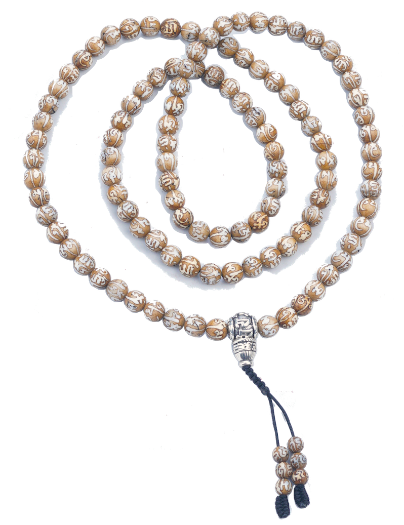 Monk Blessed 108 Bead Conch Shell Mala