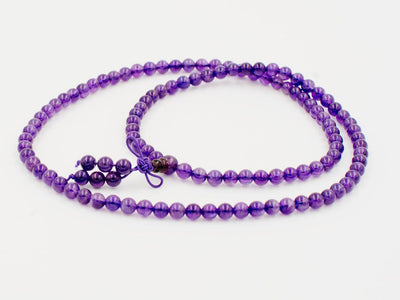 Pure Purple Amethyst Mala Beads