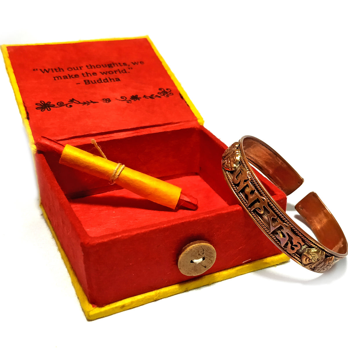 Seed bead bracelet face engraved – BuddhistBracelet