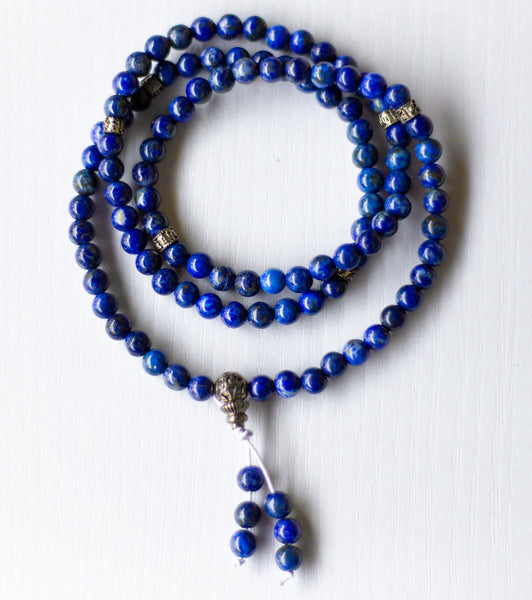 Lapis Lazuli Chakra Mala by Backpack Buddha | Mala Prayer Beads