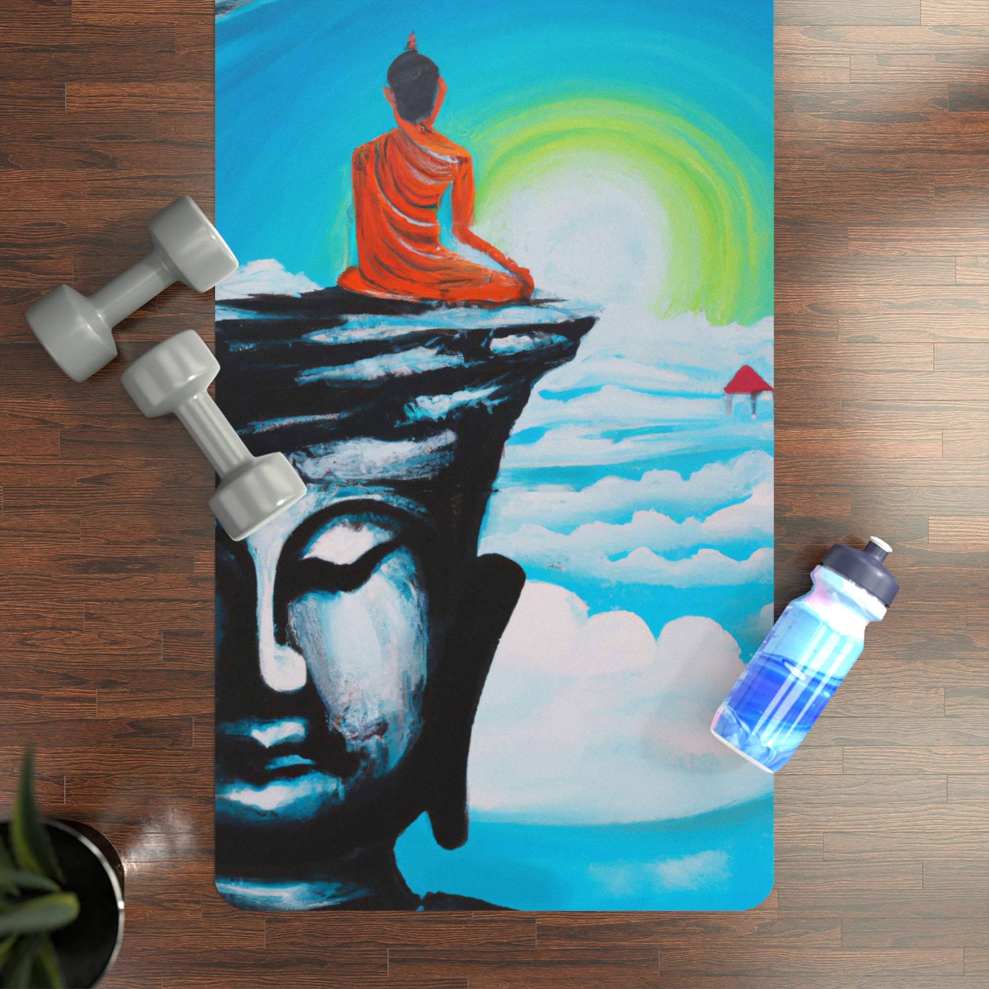 Buddha Of Purpose - Original Oil Painting - Yoga Mat