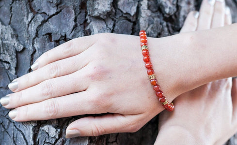Root Chakra - Carnelian Beads Bracelet
