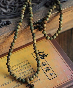 Green Sandalwood Prayer Mala Beads