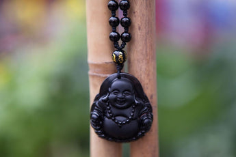 Positivity Laughing Buddha (Pure Obsidian)